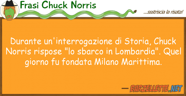 Frasi Chuck Norris durante un'interrogazione storia, chu