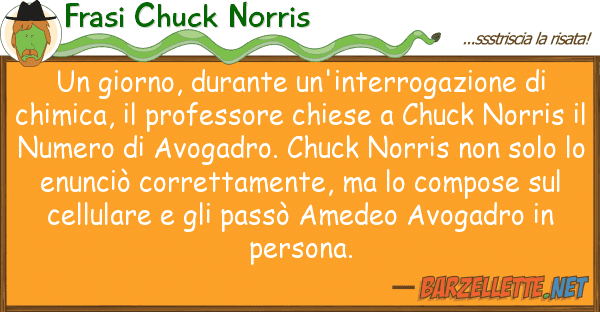 Frasi Chuck Norris giorno, durante un'interrogazione