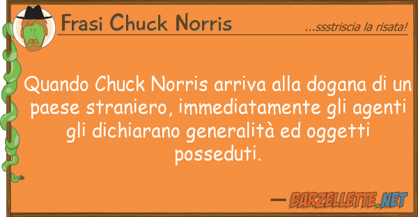 Frasi Chuck Norris quando chuck norris arriva dogana d