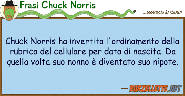 Frasi Chuck Norris chuck norris ha invertito l'ordinamento