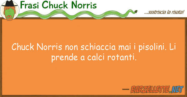 Frasi Chuck Norris chuck norris schiaccia mai pisolin