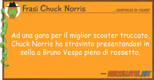 Frasi Chuck Norris gara miglior scooter trucc