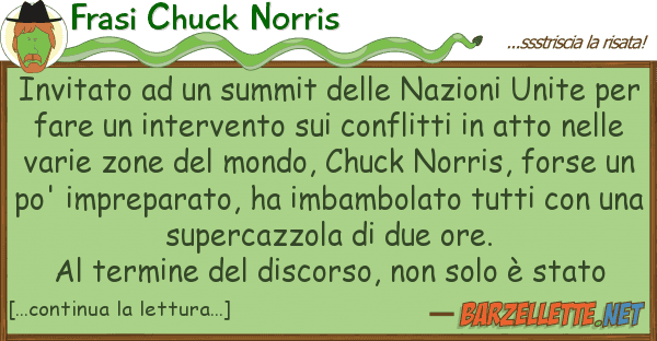 Frasi Chuck Norris invitato summit nazioni unit