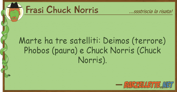 Frasi Chuck Norris marte ha tre satelliti: deimos (terrore)