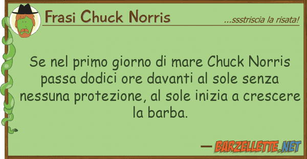 Frasi Chuck Norris primo giorno mare chuck norris