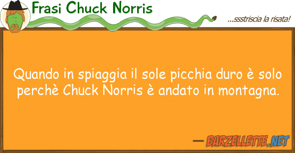Frasi Chuck Norris quando spiaggia sole picchia duro