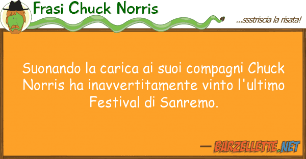 Frasi Chuck Norris suonando carica compagni chuc