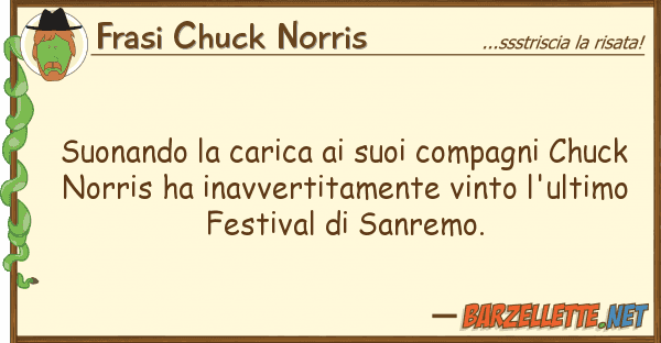 Frasi Chuck Norris suonando carica compagni chuc