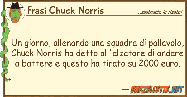 Frasi Chuck Norris giorno, allenando squadra pall