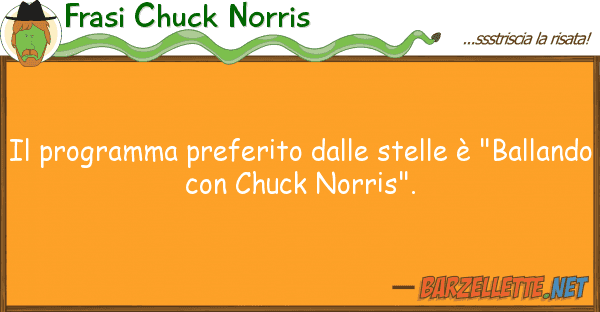 Frasi Chuck Norris programma preferito stelle è "