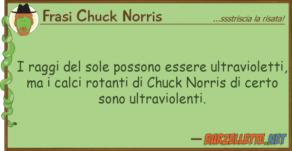 Frasi Chuck Norris raggi sole possono essere ultravio