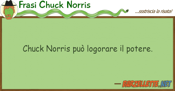 Frasi Chuck Norris chuck norris può logorare potere.