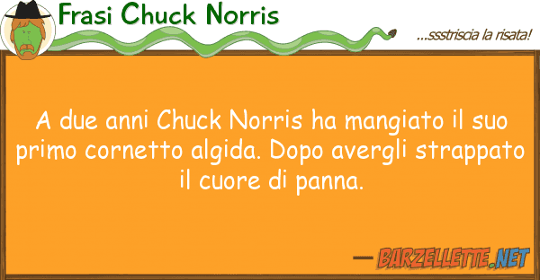 Frasi Chuck Norris due anni chuck norris ha mangiato s