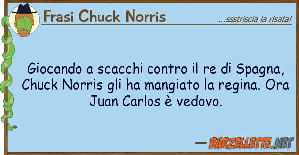 Frasi Chuck Norris giocando scacchi re spagn