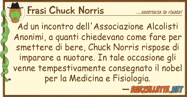 Frasi Chuck Norris incontro dell'associazione alcolis