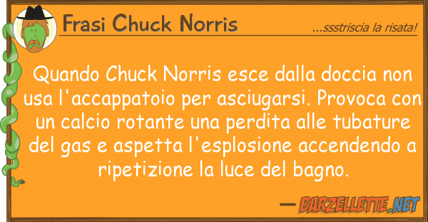 Frasi Chuck Norris quando chuck norris esce doccia no