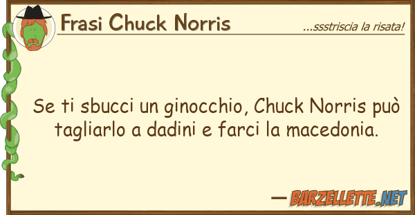 Frasi Chuck Norris sbucci ginocchio, chuck norris