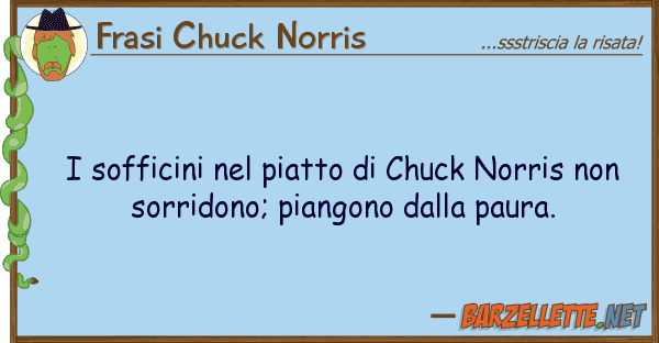 Frasi Chuck Norris sofficini piatto chuck norris n