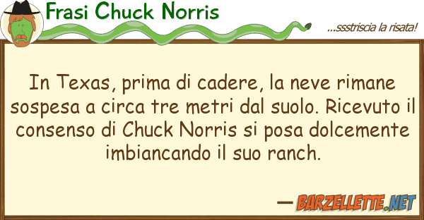 Frasi Chuck Norris texas, prima cadere, neve riman