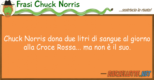 Frasi Chuck Norris chuck norris dona due litri sangue