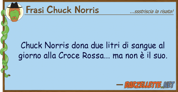 Frasi Chuck Norris chuck norris dona due litri sangue