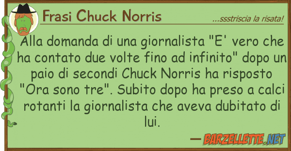 Frasi Chuck Norris domanda giornalista "e' vero