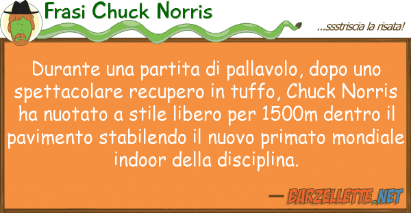 Frasi Chuck Norris durante partita pallavolo, dopo u