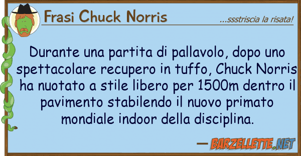 Frasi Chuck Norris durante partita pallavolo, dopo u