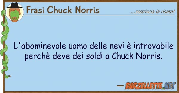 Frasi Chuck Norris l'abominevole uomo nevi è introva