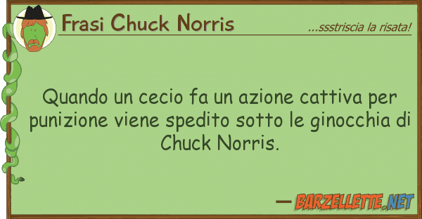 Frasi Chuck Norris quando cecio fa azione cattiva