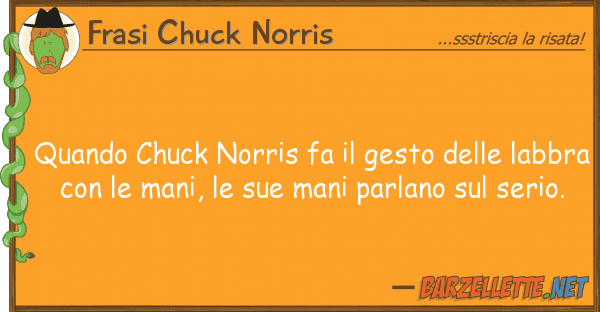 Frasi Chuck Norris quando chuck norris fa gesto