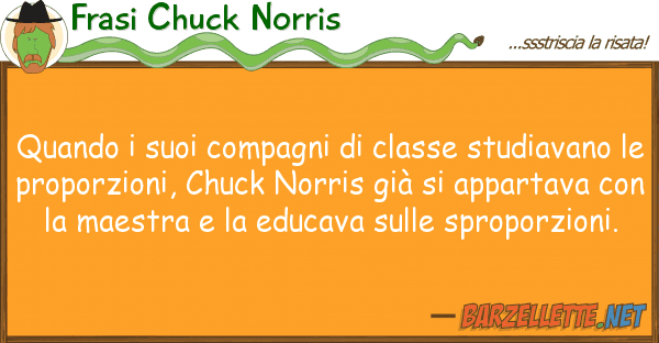 Frasi Chuck Norris quando compagni classe studiav