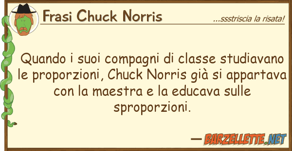 Frasi Chuck Norris quando compagni classe studiav
