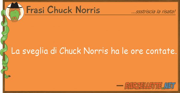 Frasi Chuck Norris sveglia chuck norris ha ore