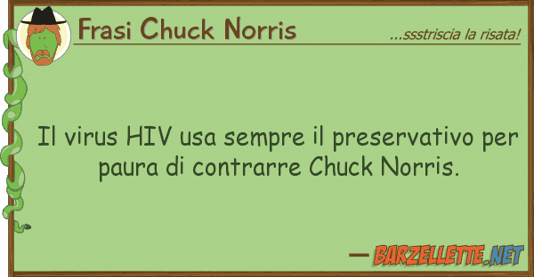 Frasi Chuck Norris virus hiv usa sempre preservativo