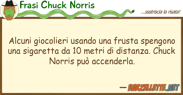 Frasi Chuck Norris alcuni giocolieri usando frusta spen