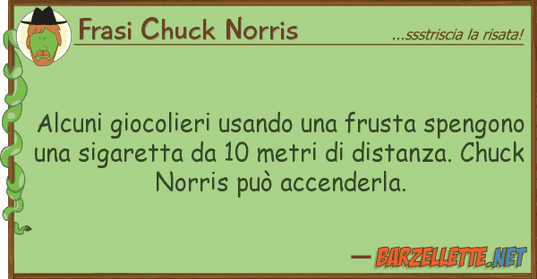 Frasi Chuck Norris alcuni giocolieri usando frusta spen