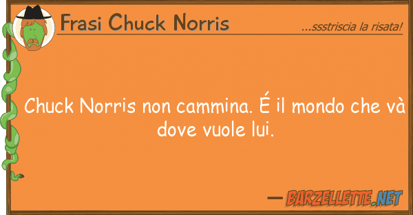 Frasi Chuck Norris chuck norris cammina. é mondo ch