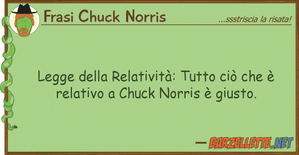 Frasi Chuck Norris legge relatività: ciò