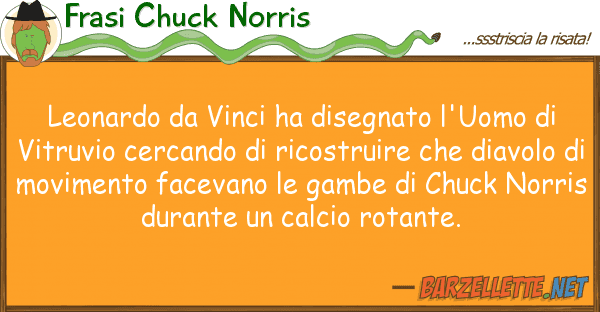 Frasi Chuck Norris leonardo vinci ha disegnato l'uomo
