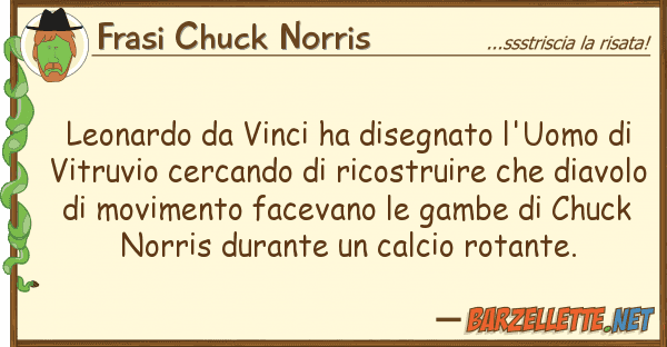 Frasi Chuck Norris leonardo vinci ha disegnato l'uomo