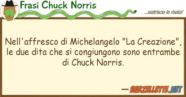 Frasi Chuck Norris nell'affresco michelangelo "la creazi