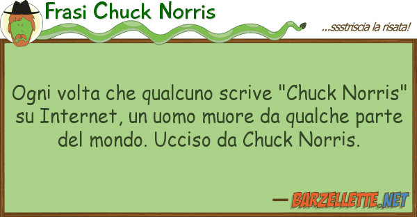 Frasi Chuck Norris ogni volta qualcuno scrive "chuck no
