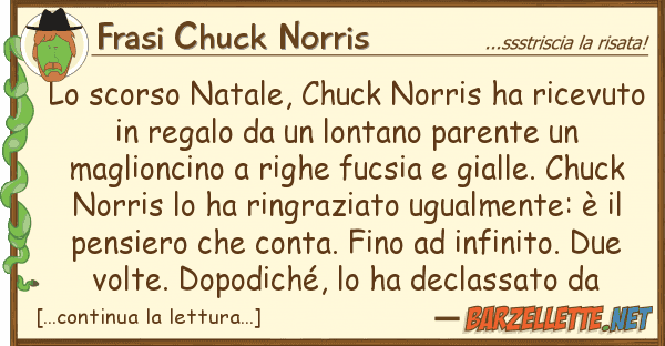 Frasi Chuck Norris scorso natale, chuck norris ha ricevu