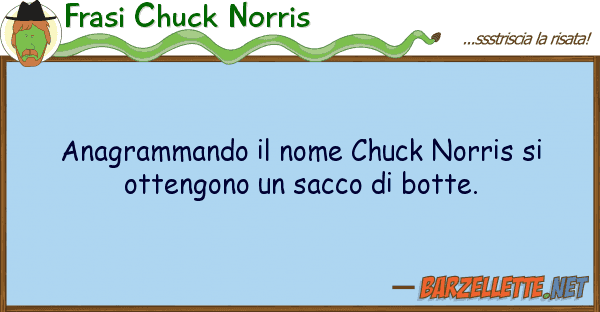 Frasi Chuck Norris anagrammando nome chuck norris ott