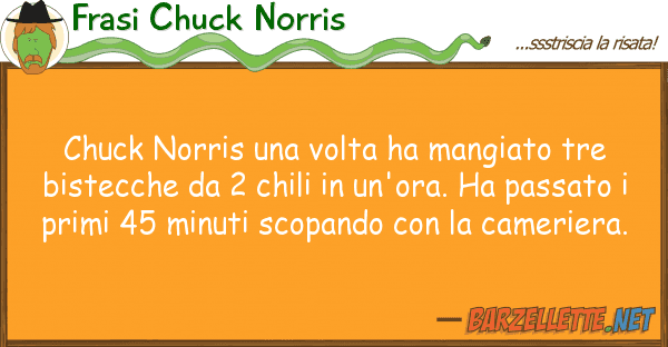 Frasi Chuck Norris chuck norris volta ha mangiato tre b