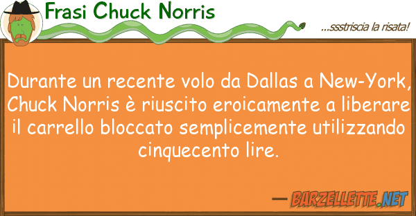 Frasi Chuck Norris durante recente volo dallas new-