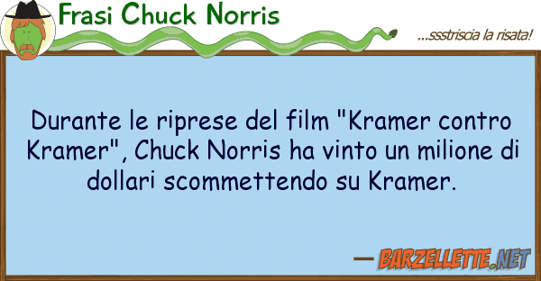 Frasi Chuck Norris durante riprese film "kramer cont