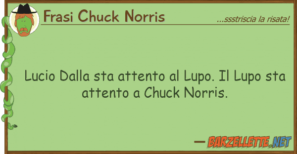 Frasi Chuck Norris lucio sta attento lupo. lupo