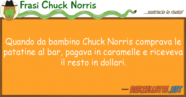 Frasi Chuck Norris quando bambino chuck norris comprava